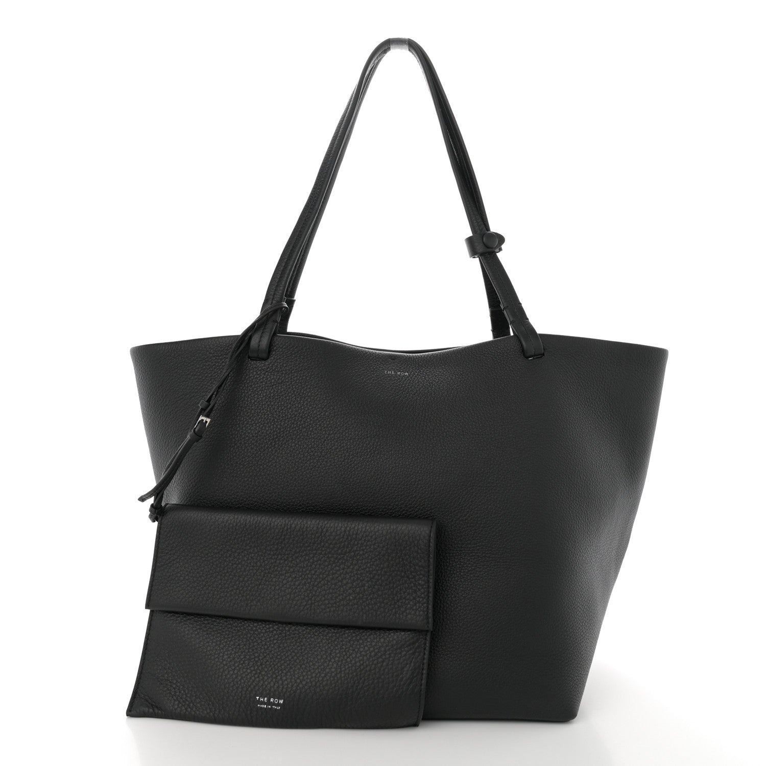 The Row Grained Calfskin Park Tote Three Black 3 of 13
