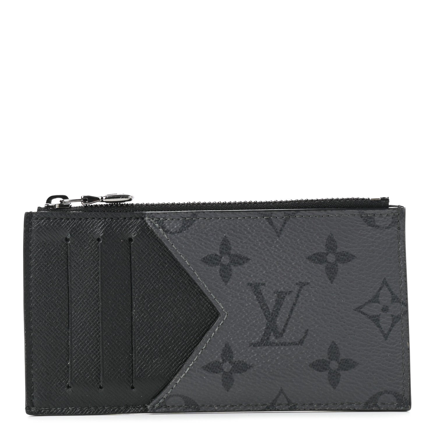 Louis Vuitton Reverse Monogram Eclipse Taiga Coin Card Holder 1 of 6