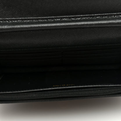 Chanel Caviar Quilted Crystal Enamel CC Wallet On Chain WOC Black 5 of 9