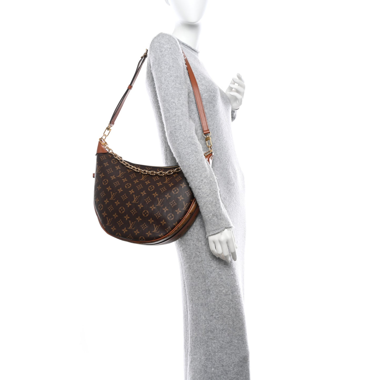 Reverse Monogram Loop Hobo