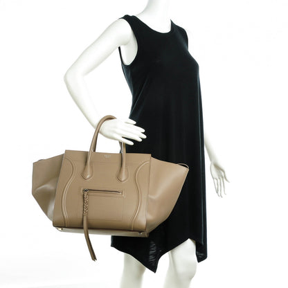 Celine Grained Calfskin Medium Phantom Luggage Taupe 2 of 8