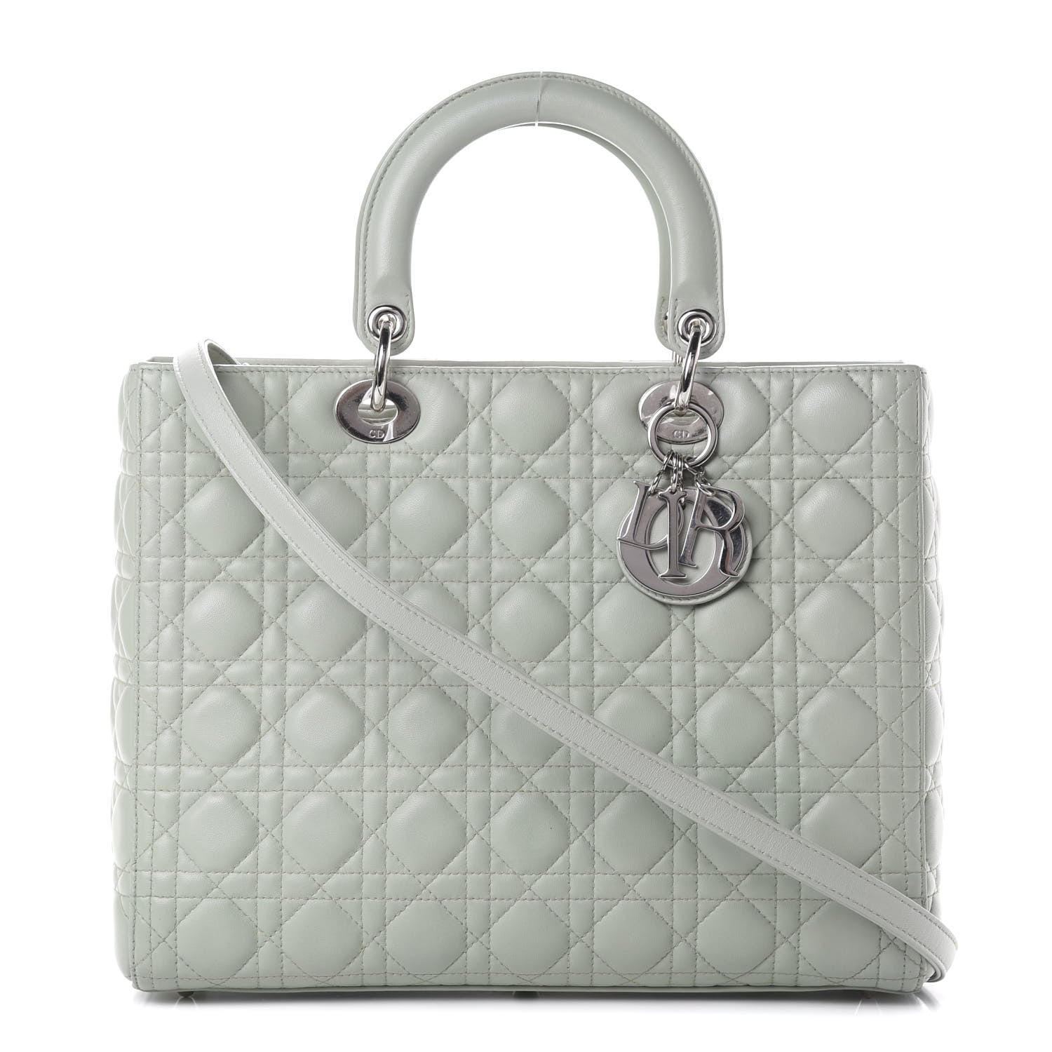 Christian Dior Lambskin Cannage Large Lady Dior Light Green 1 of 11