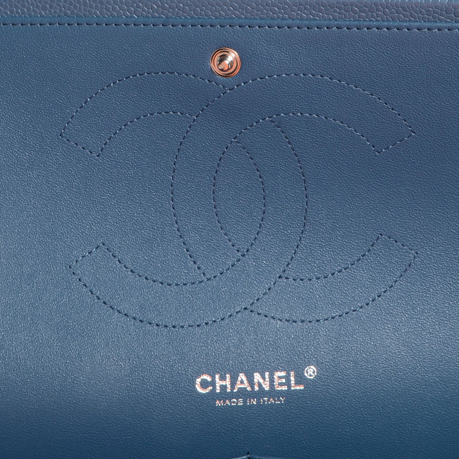 Chanel Caviar Quilted Jumbo Double Flap Blue 7 of 9