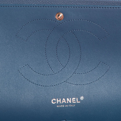 Chanel Caviar Quilted Jumbo Double Flap Blue 7 of 9