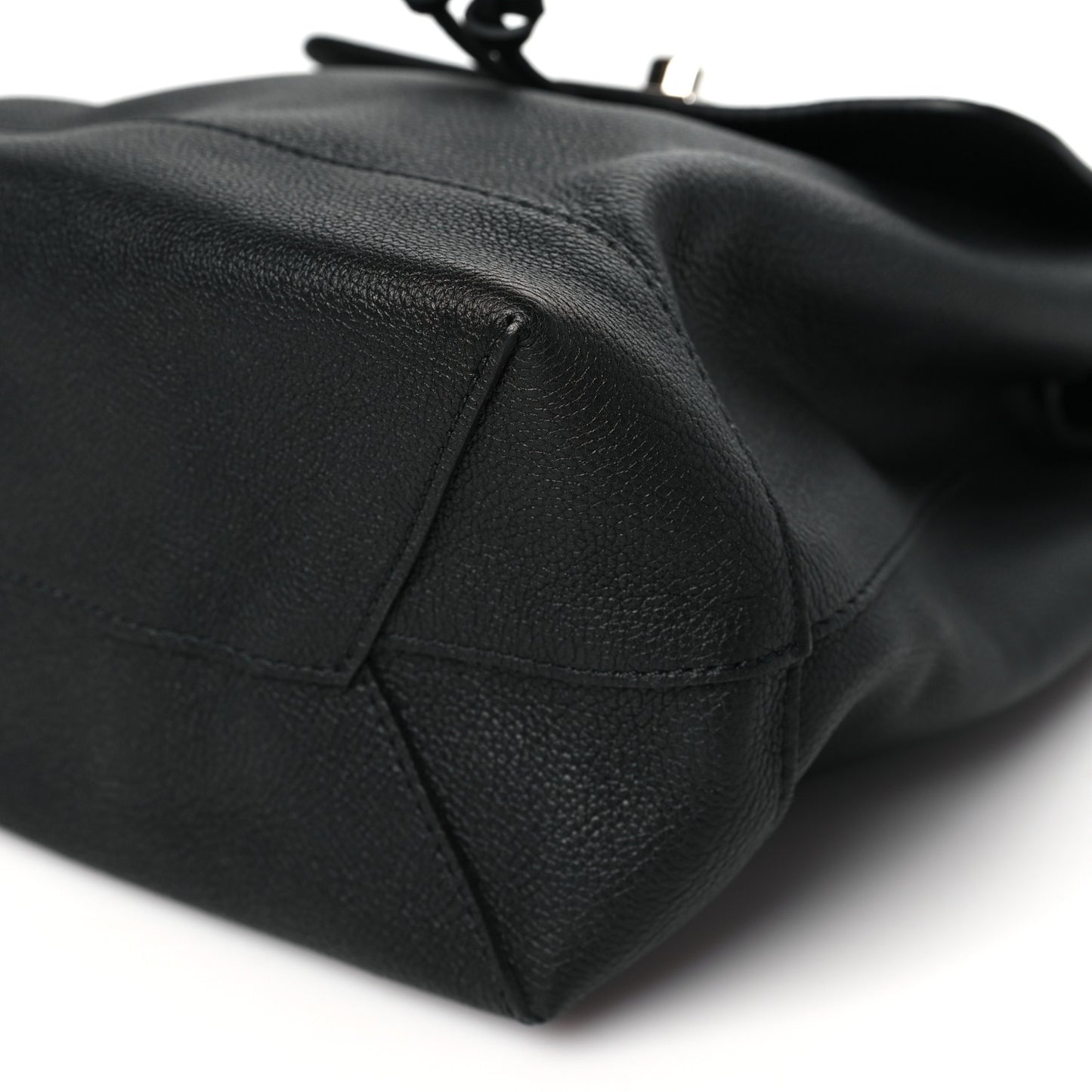 Calfskin Lockme Backpack Black