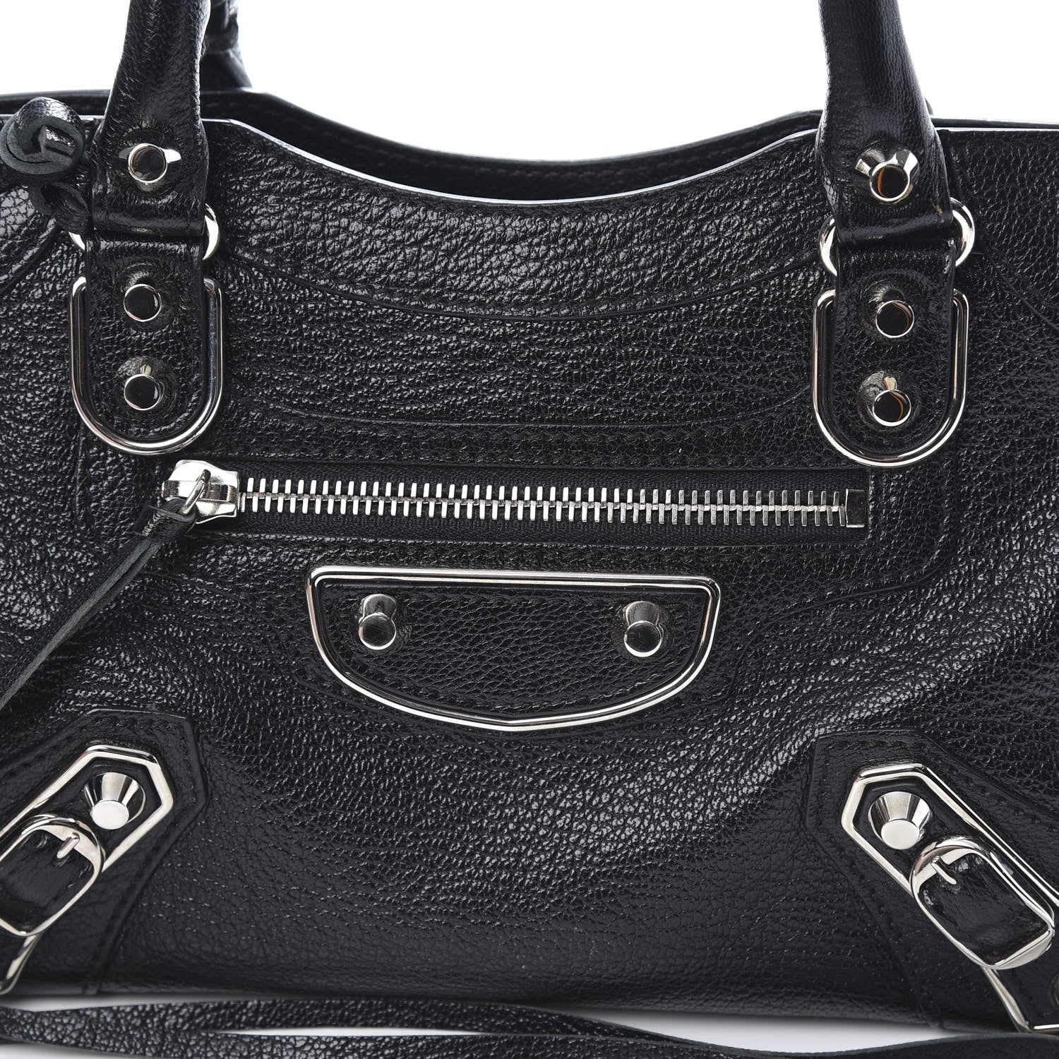 Balenciaga Chevre Silver Metallic Edge Hardware Mini City Black 8 of 10
