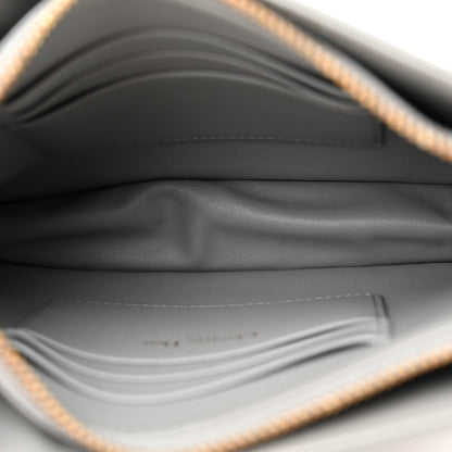 Christian Dior Calfskin Cannage Caro Zipped Pouch With Chain Grey 5 of 10
