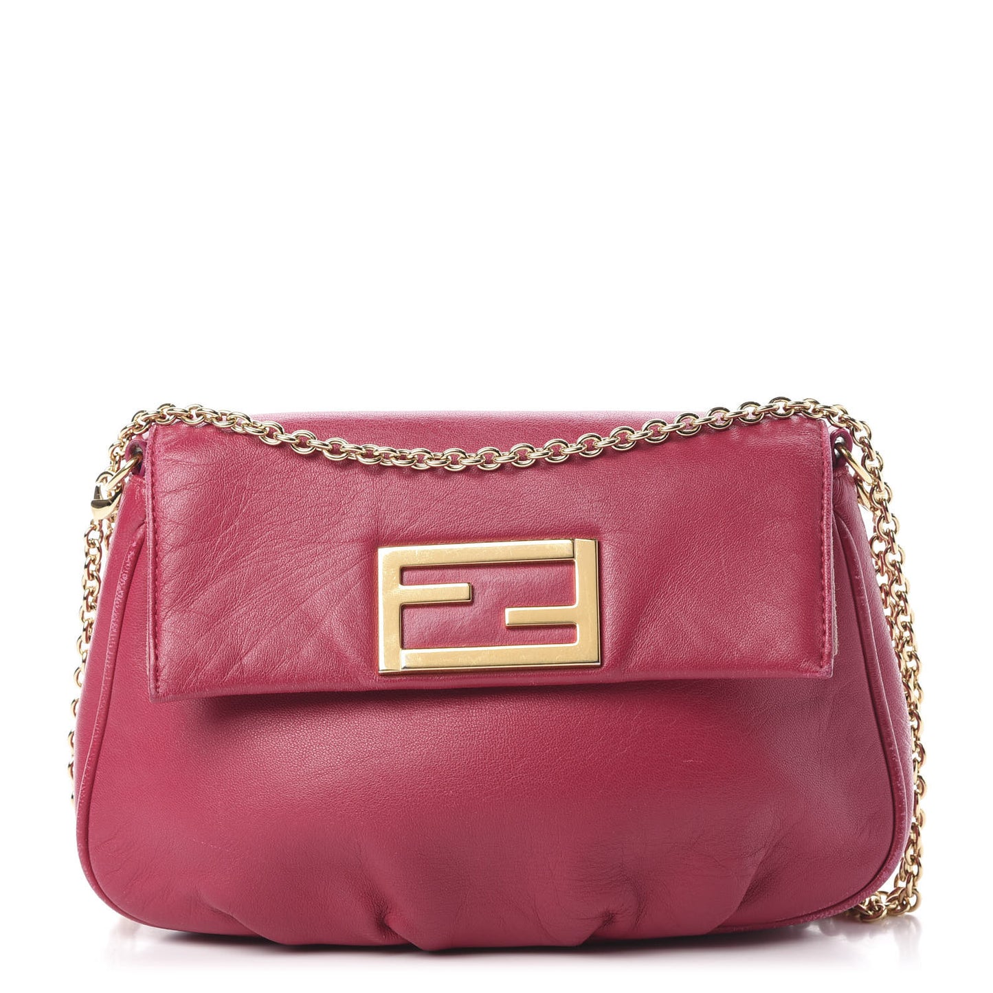 Nappa Fendista Pouchette Crossbody Fuxia Scuro