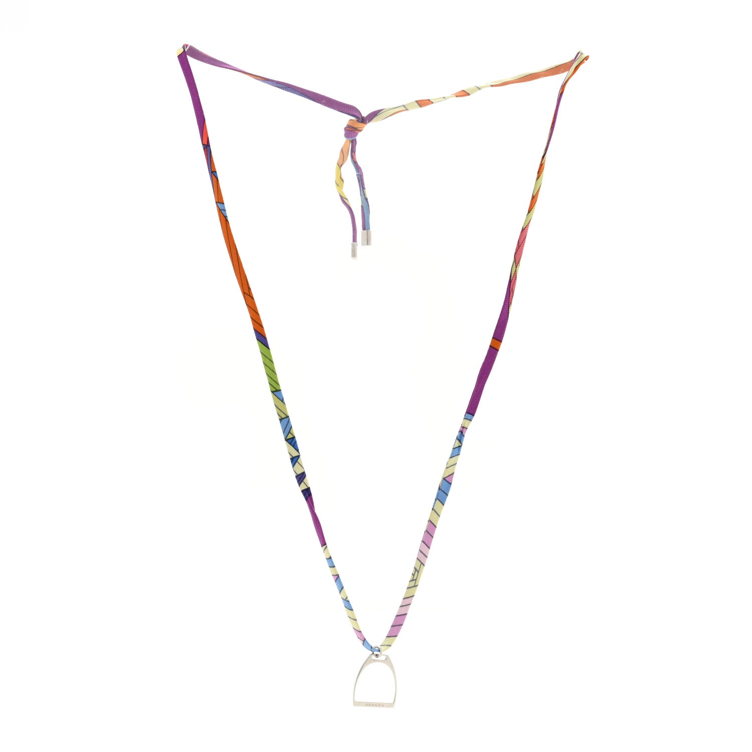 Hermes Silk Tourbillon de Couleurs Necklace Multicolor 2 of 5