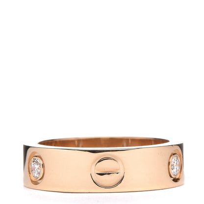 Cartier 18K Yellow Gold 3 Diamond 5.5mm LOVE Ring 53 6.25 3 of 5