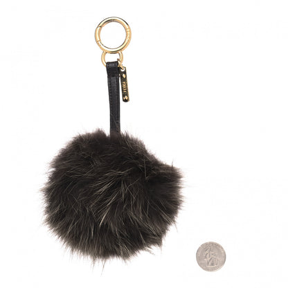 Fendi Fox Fur Vitello Elite Pom Pom Bag Charm Moro 2 of 4