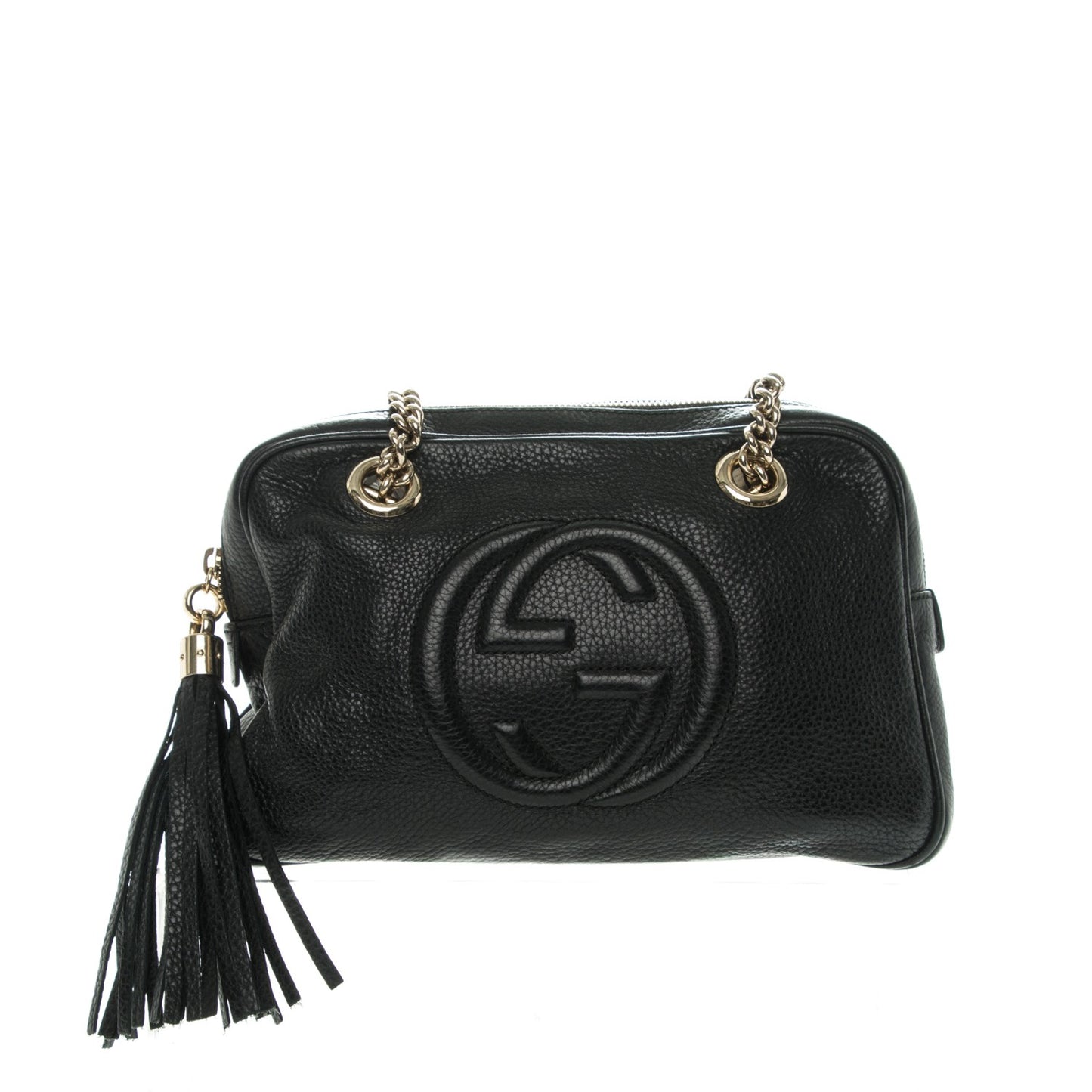 Pebbled Calfskin Small Soho Bowler Black
