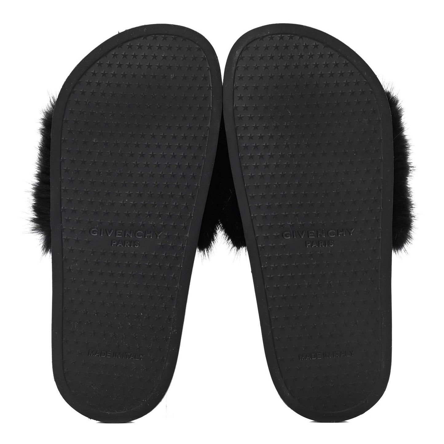 Mink Rubber Slide Sandals 35 Black