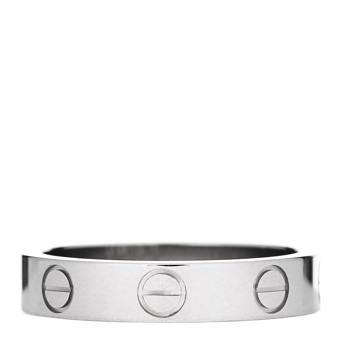 18K White Gold 3.5mm LOVE Wedding Band Ring 49 4.75