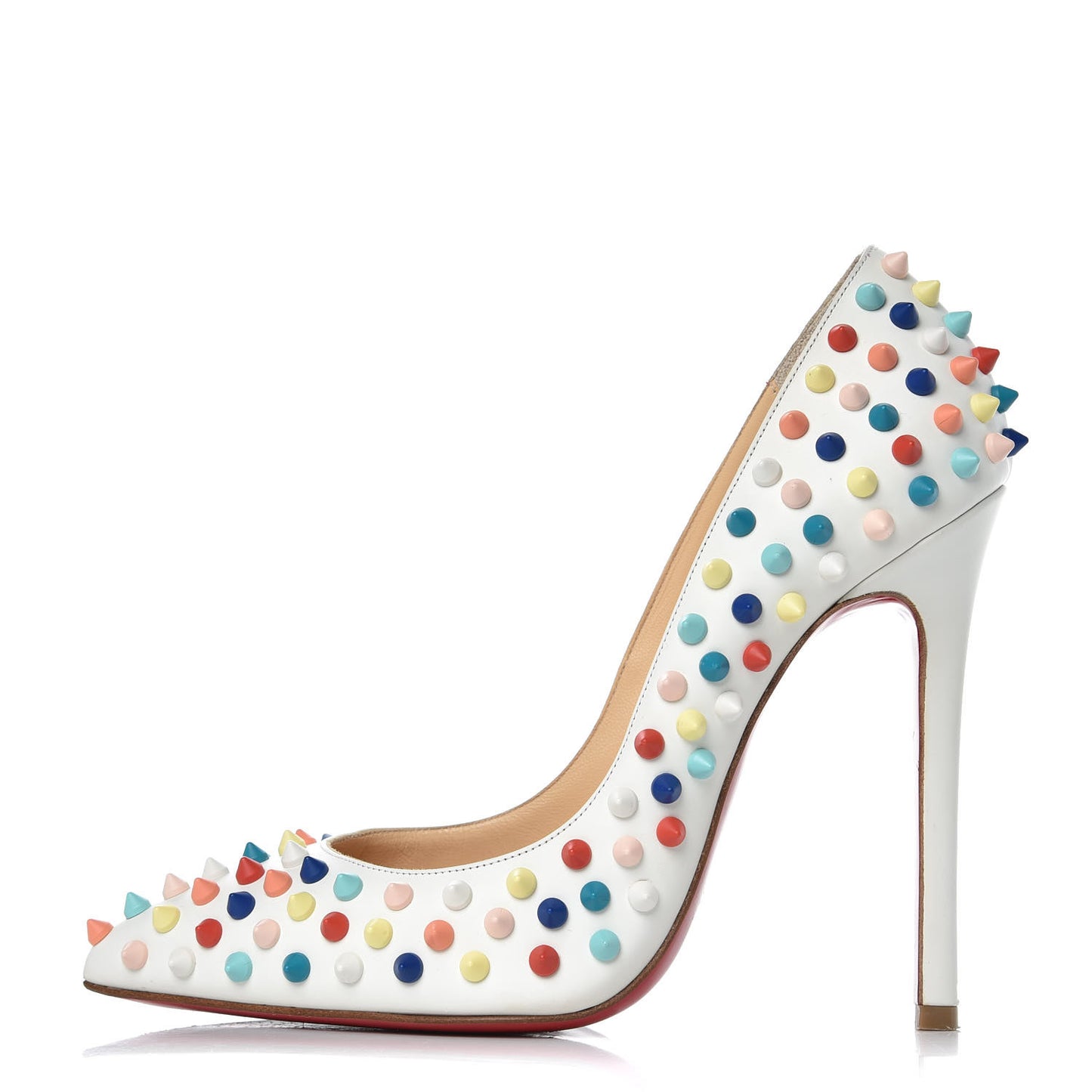 Gomme Pigalle Spikes 120 Pumps 38.5 White Multicolor