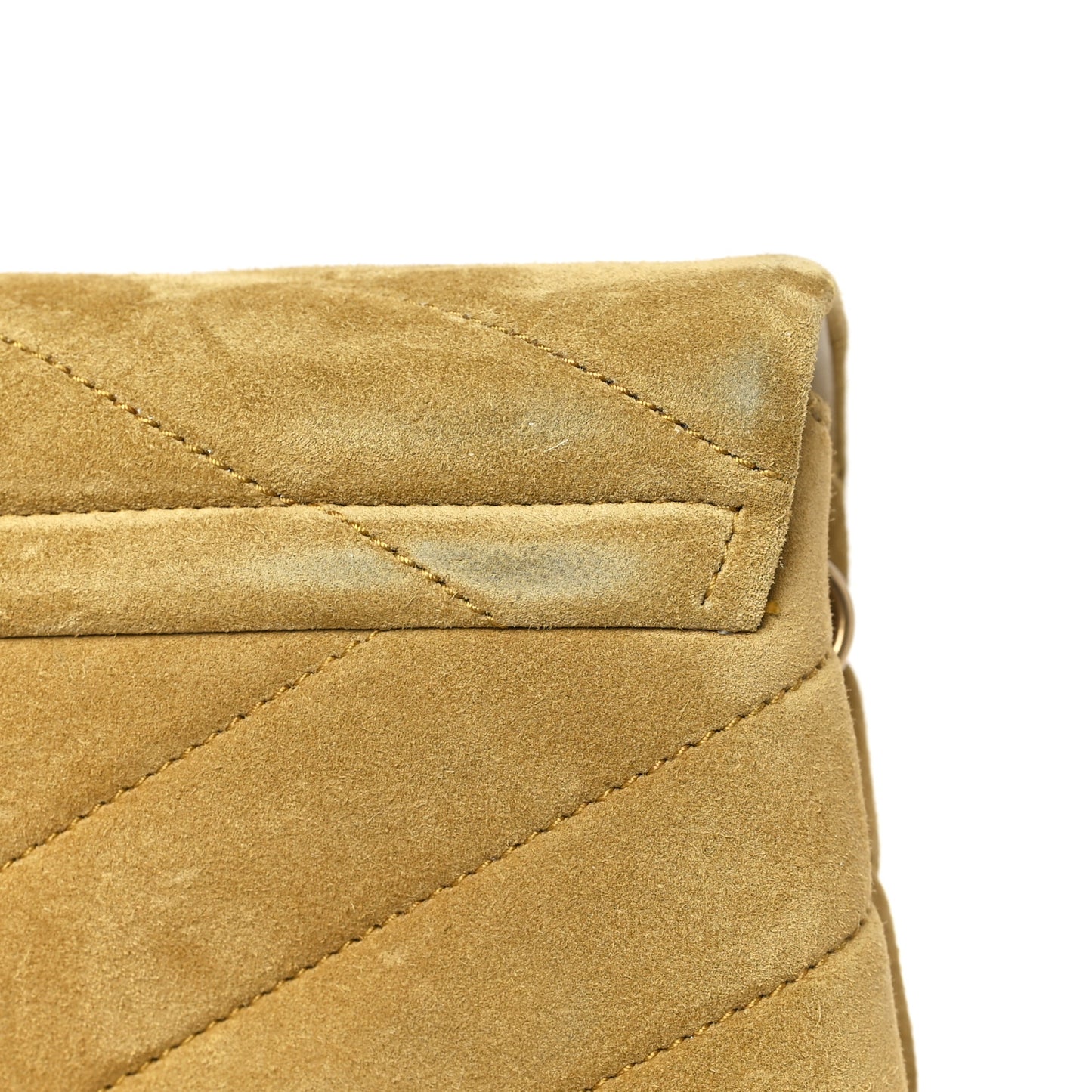Suede Toy Loulou Shoulder Bag Chartreuse