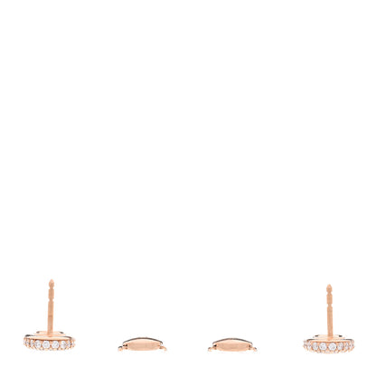 Hermes 18K Rose Gold Diamond New Farandole Earrings 3 of 5