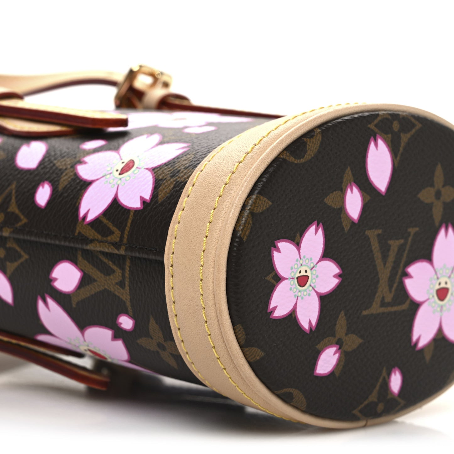 LV X TM Monogram Cherry Blossom Nano Bucket Sakura Brown