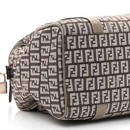Fendi Zucchino Vachetta Forever Boston Caffe Argilla Canna di Fucile 9 of 15