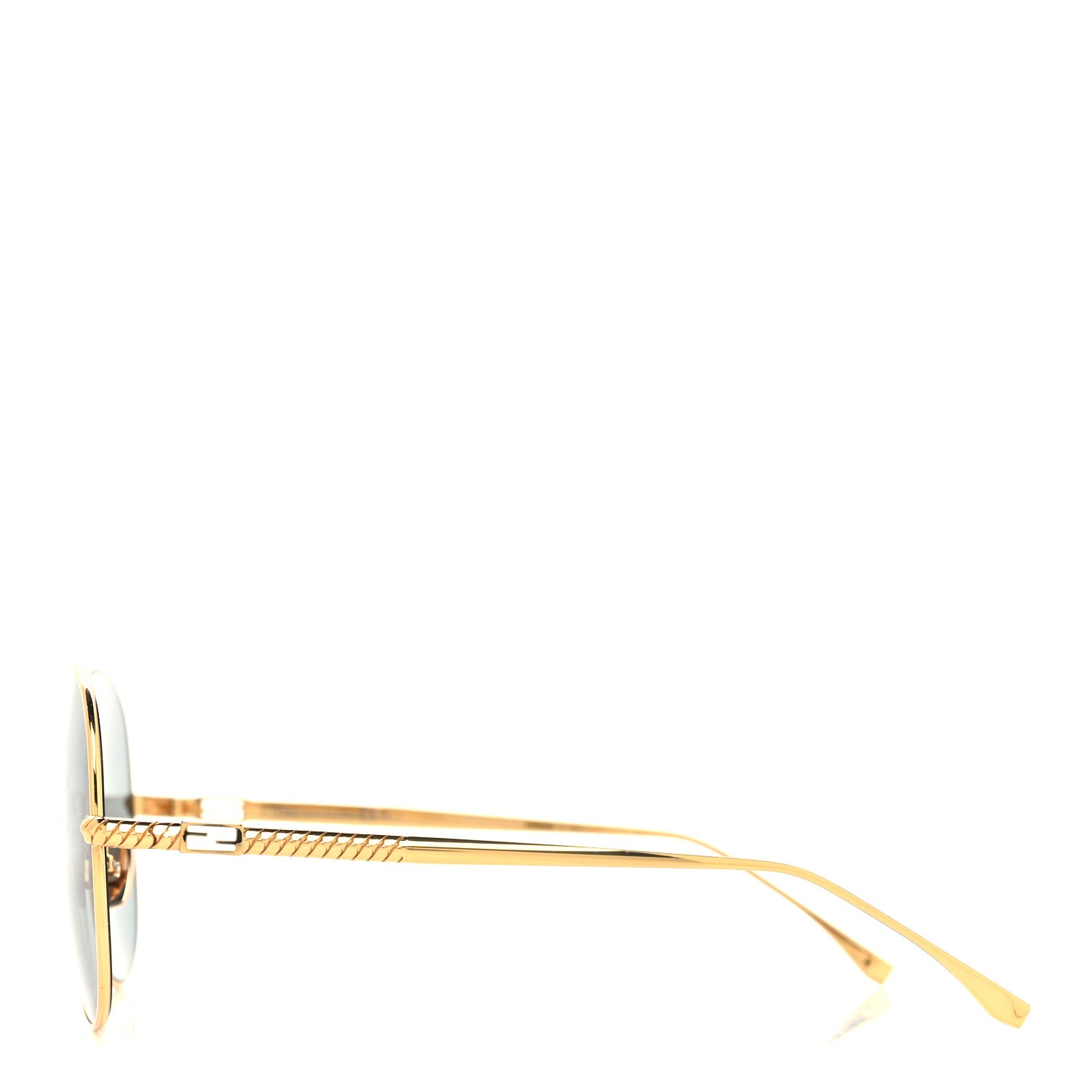 Fendi Metal Aviator Sunglasses FF 0437/S Gold 3 of 7