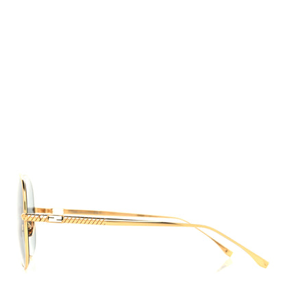 Fendi Metal Aviator Sunglasses FF 0437/S Gold 3 of 7