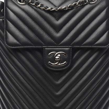 Chanel Lambskin Chevron Quilted Small Urban Spirit Backpack Black 9 of 9