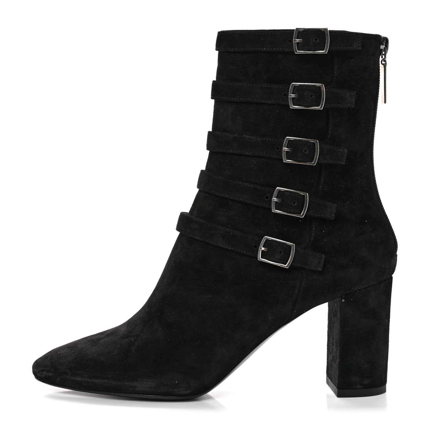 Cashmere Lou 75 Strap Zip Boots 38.5 Black