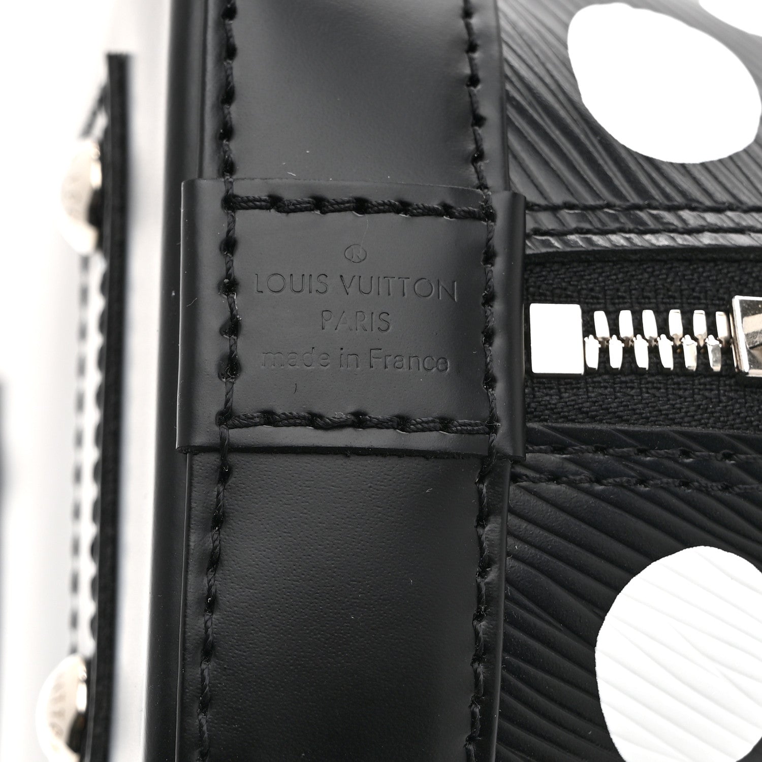 Louis Vuitton X YK Epi Alma BB Black White 6 of 10