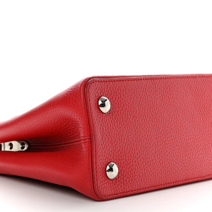 Louis Vuitton Taurillon Capucines PM Rubis 8 of 15