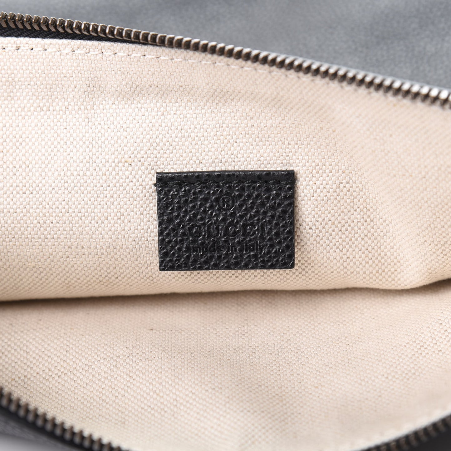 Pebbled Calfskin Logo Wristlet Black