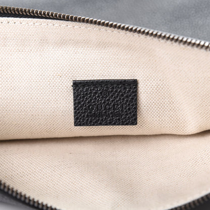 Gucci Pebbled Calfskin Logo Wristlet Black 6 of 7