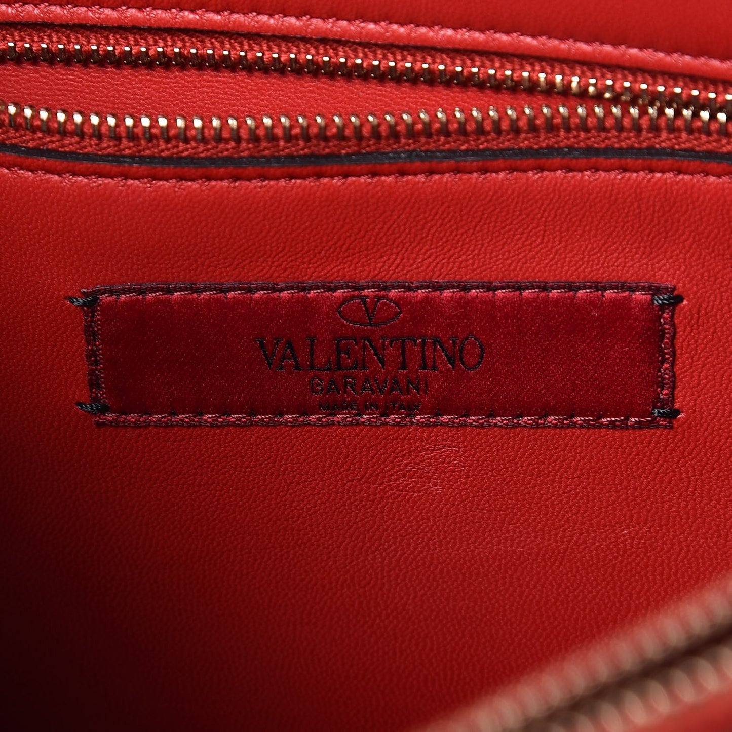 Nappa Rockstud Spike Shoulder Tote Rosso Valentino