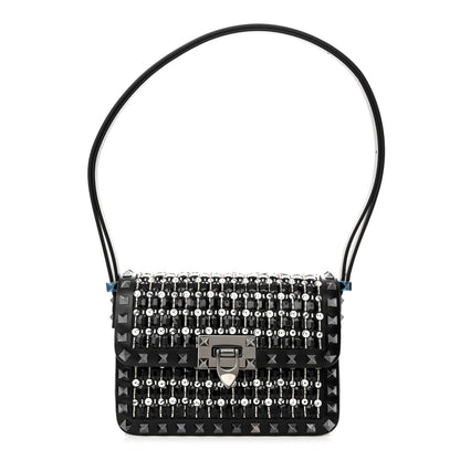 Valentino Garavani Rhinestone Small Rockstud Shoulder Bag Black 1 of 10