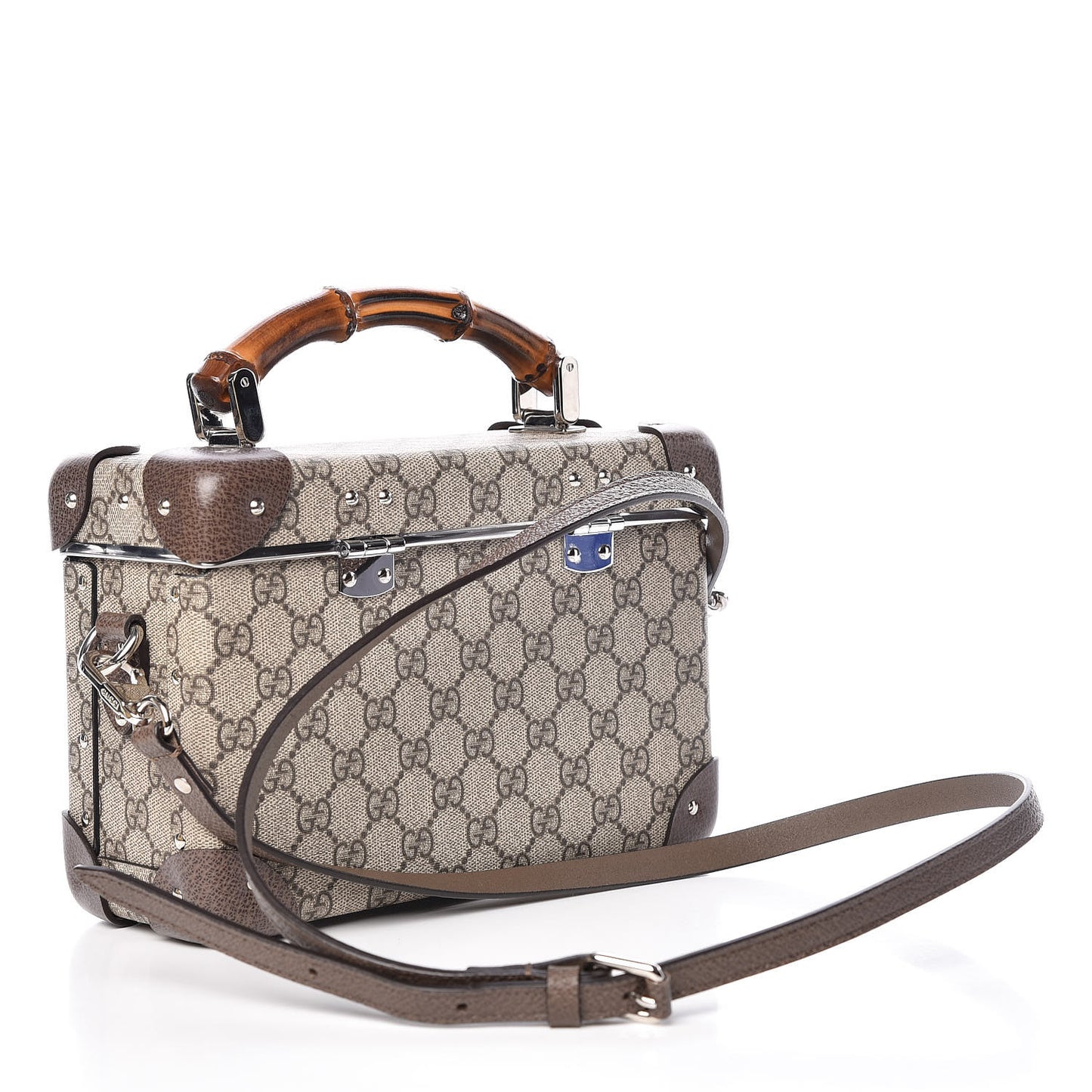 GG Supreme Monogram Globe-Trotter Beauty Case Brown