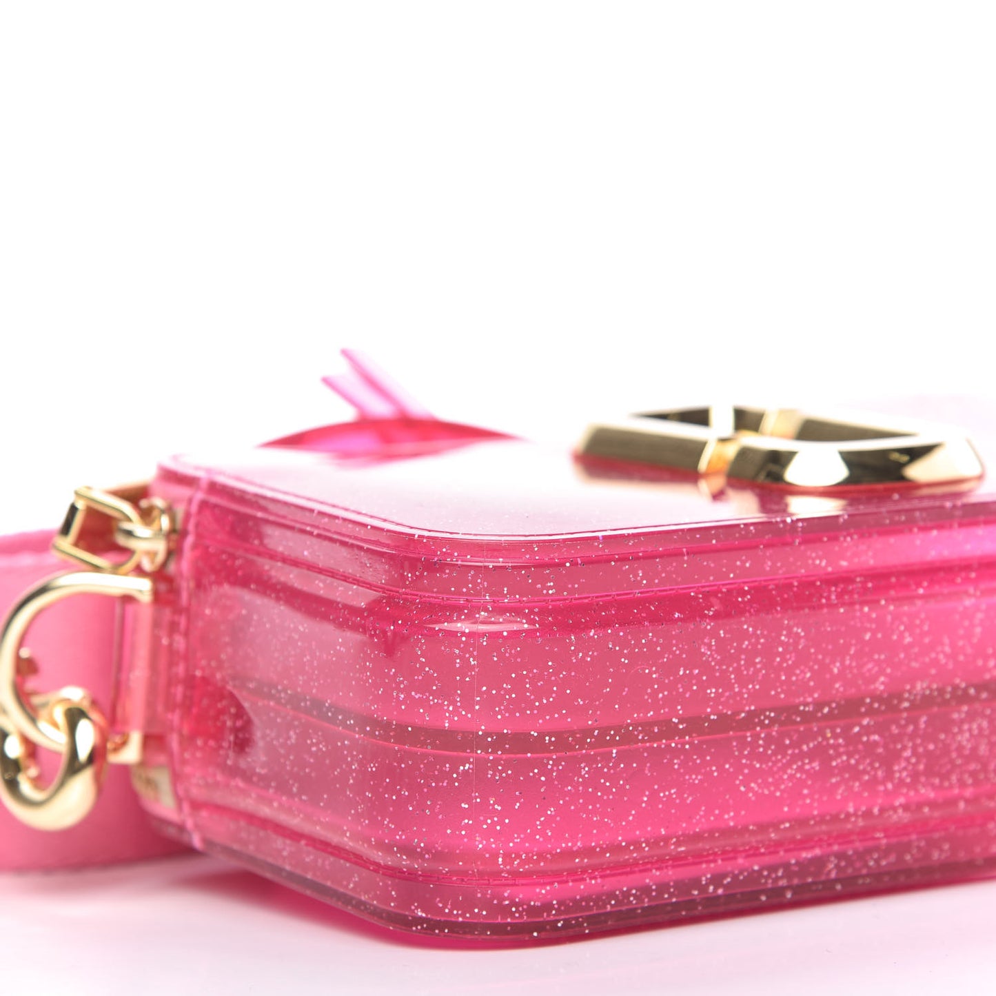 Jelly Glitter Small Snapshot Camera Bag Pink
