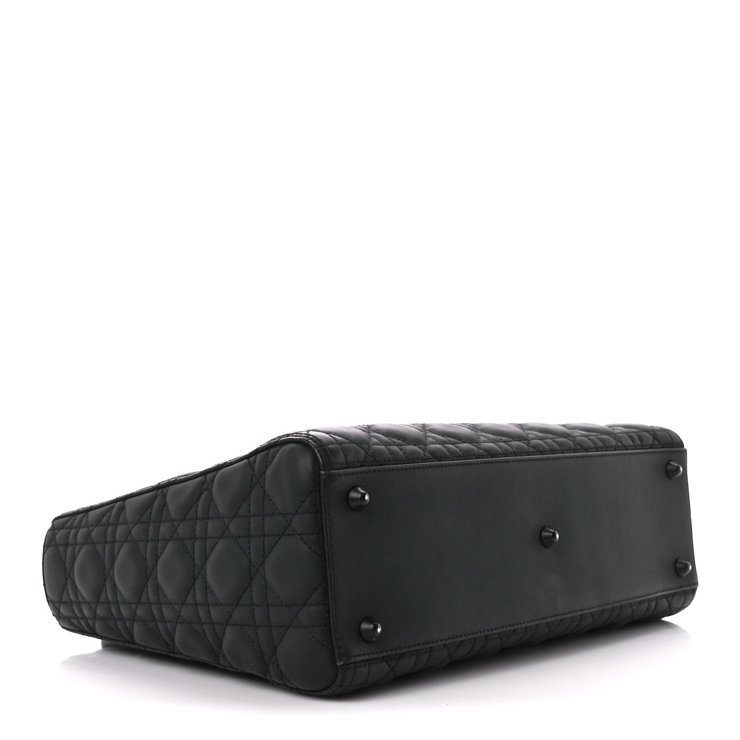 Christian Dior Ultra Matte Calfskin Cannage Large Lady Dior Black 4 of 12