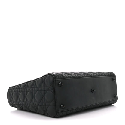 Christian Dior Ultra Matte Calfskin Cannage Large Lady Dior Black 4 of 12