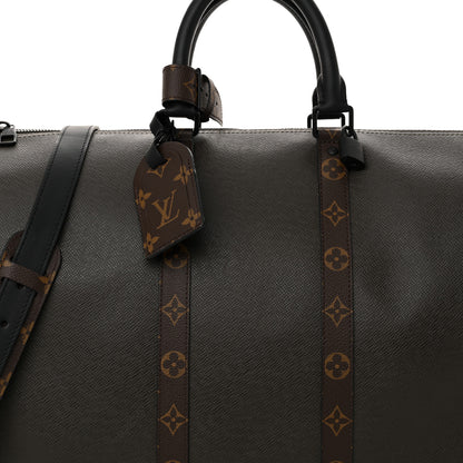 Louis Vuitton Taiga Monogram Keepall Bandouliere 50 Khaki 7 of 12