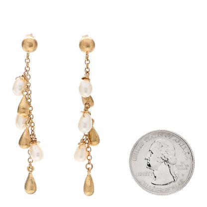 Roberto Coin 18K Yellow Gold Pearl Drop Earrings 2 of 5