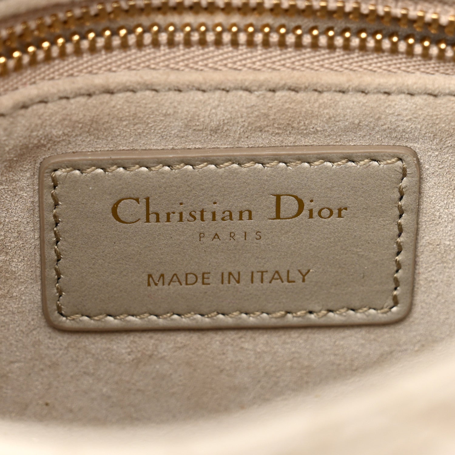 Christian Dior Metallic Lambskin Cannage Mini Lady Dior Gold 7 of 12