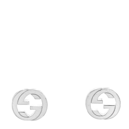 Gucci Sterling Silver Interlocking G Stud Earrings 1 of 4