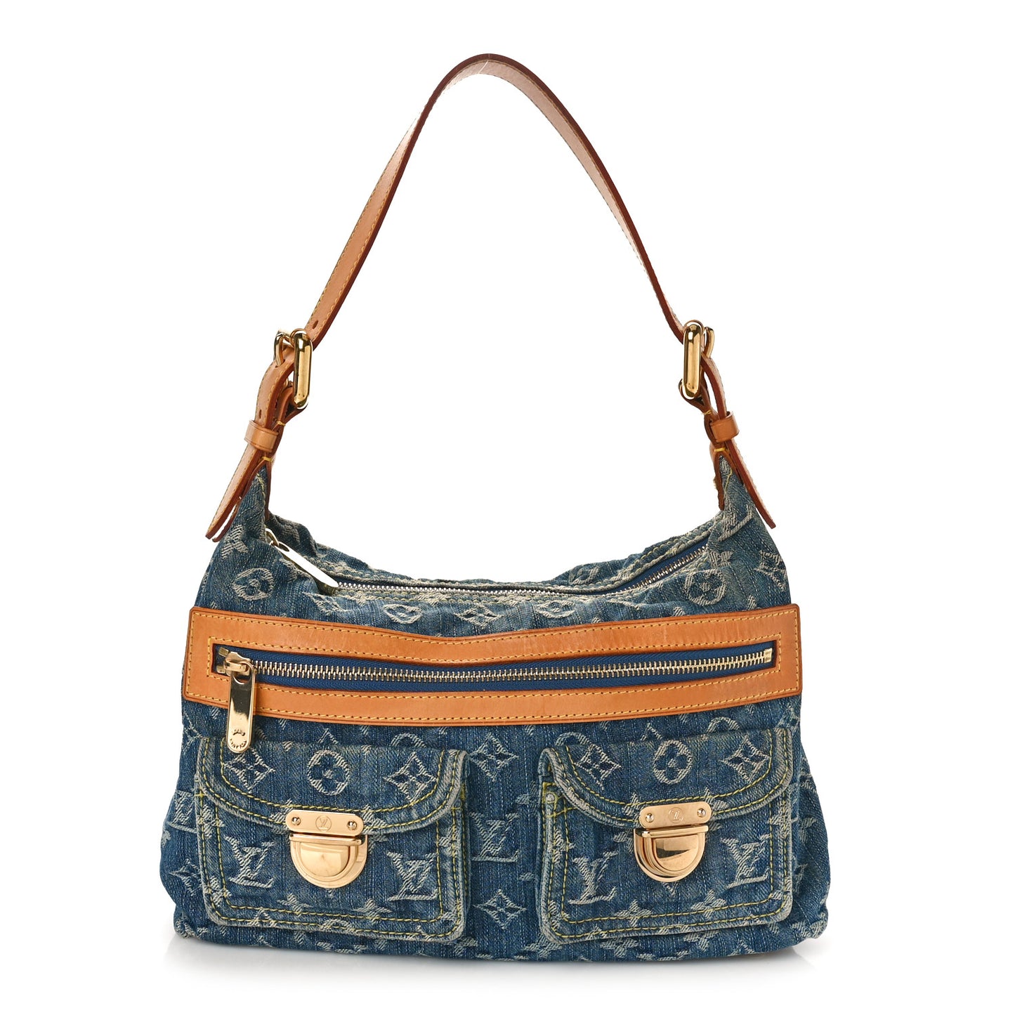 Monogram Denim Baggy PM Blue