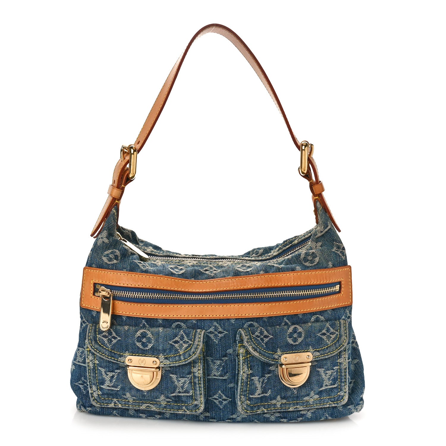Louis Vuitton Monogram Denim Baggy PM Blue 1 of 9