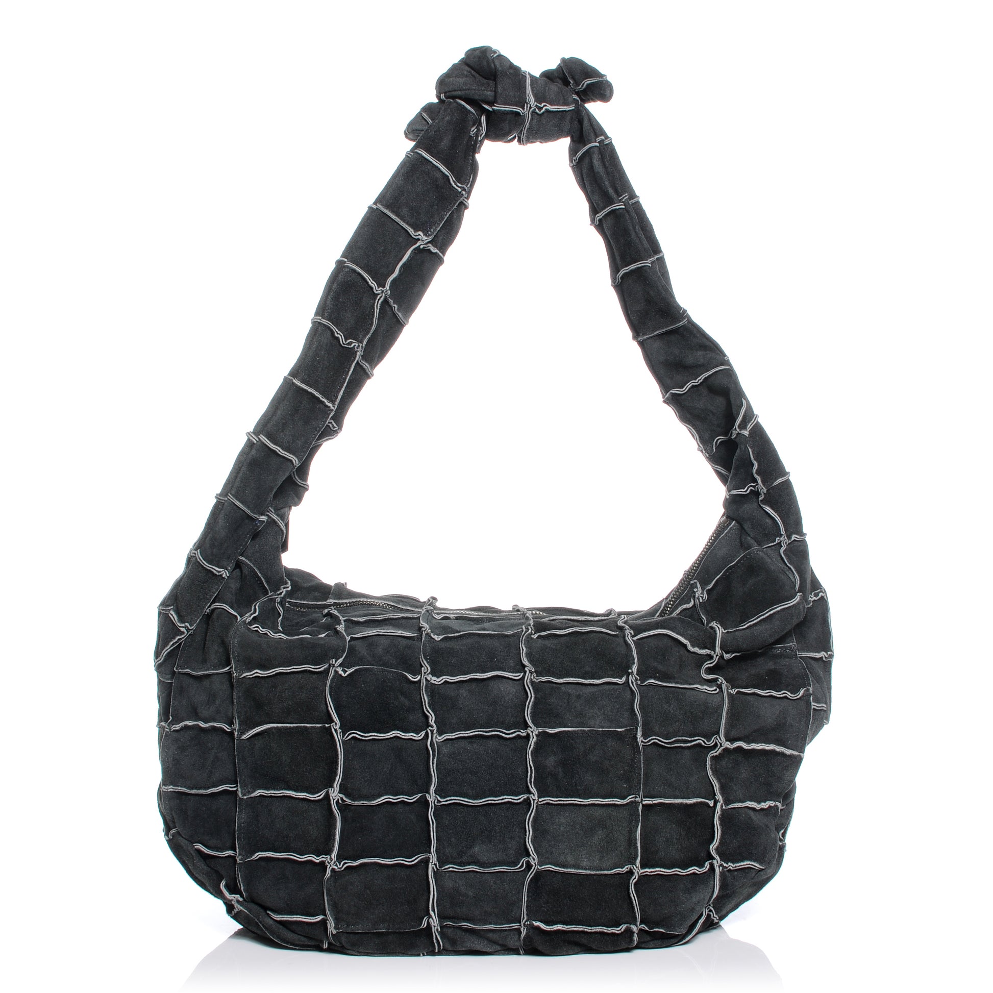 Chanel Suede Patchwork Hobo Charcoal Grey 1 of 9