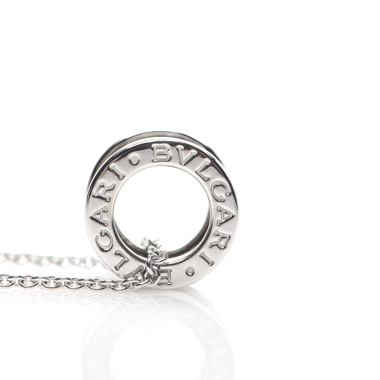 18K White Gold B.Zero1 Pendant Necklace
