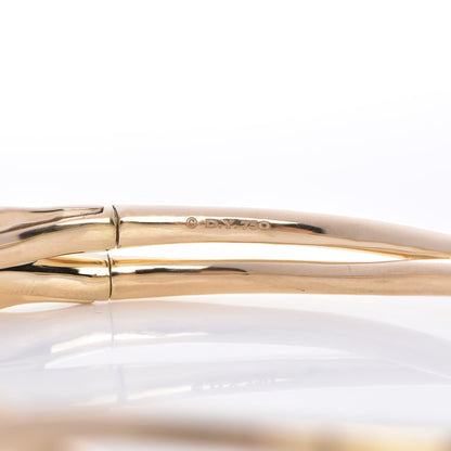 David Yurman 18K Yellow Gold Continuance Center Twist Bracelet 4 of 7