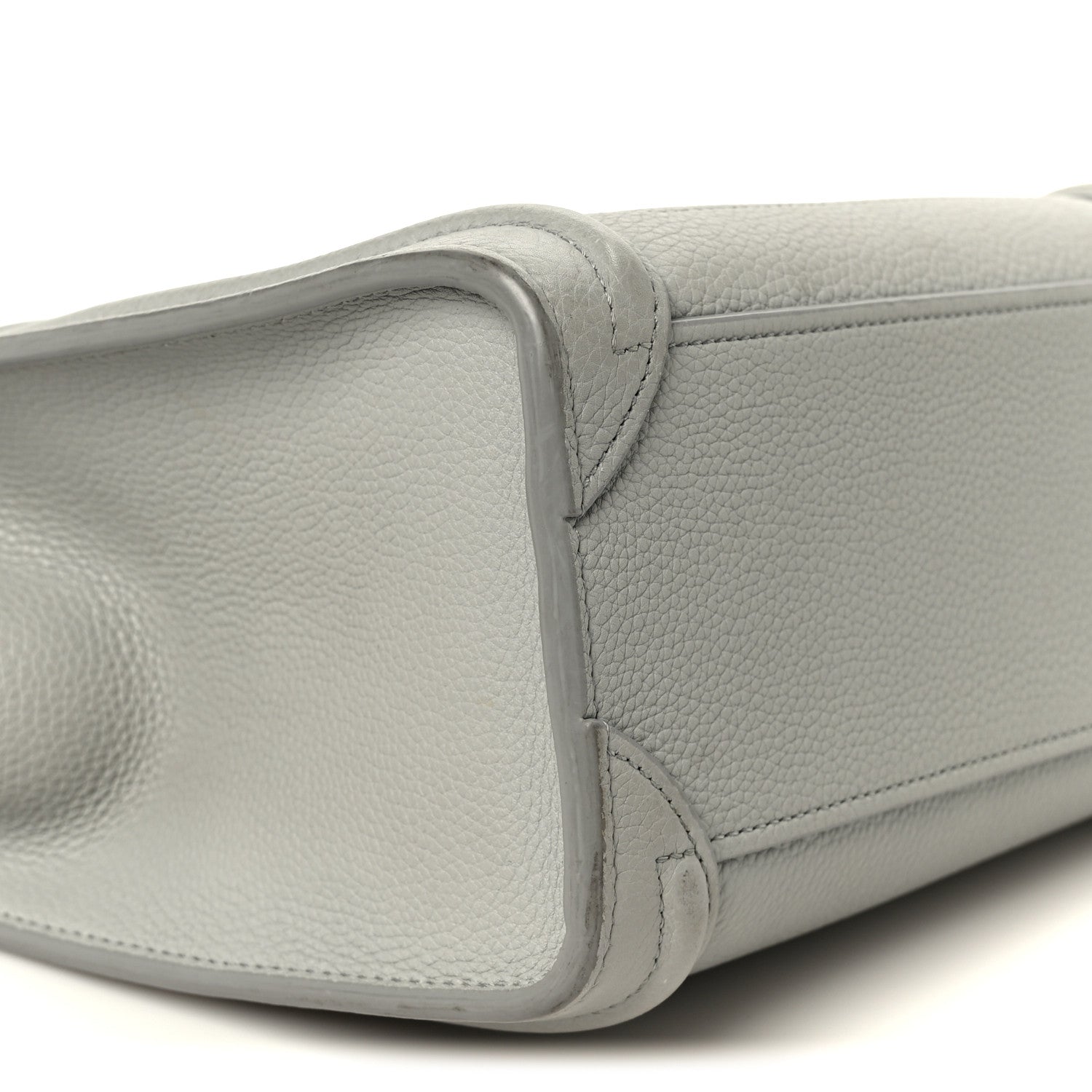 Celine Drummed Calfskin Nano Luggage Pearl Blue 9 of 11