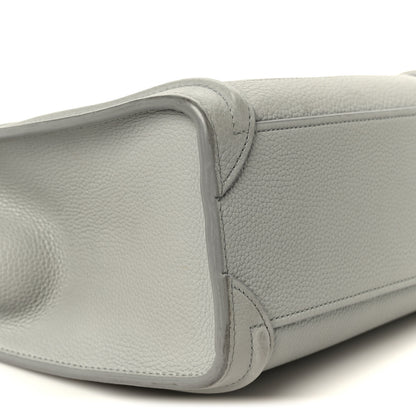 Celine Drummed Calfskin Nano Luggage Pearl Blue 9 of 11