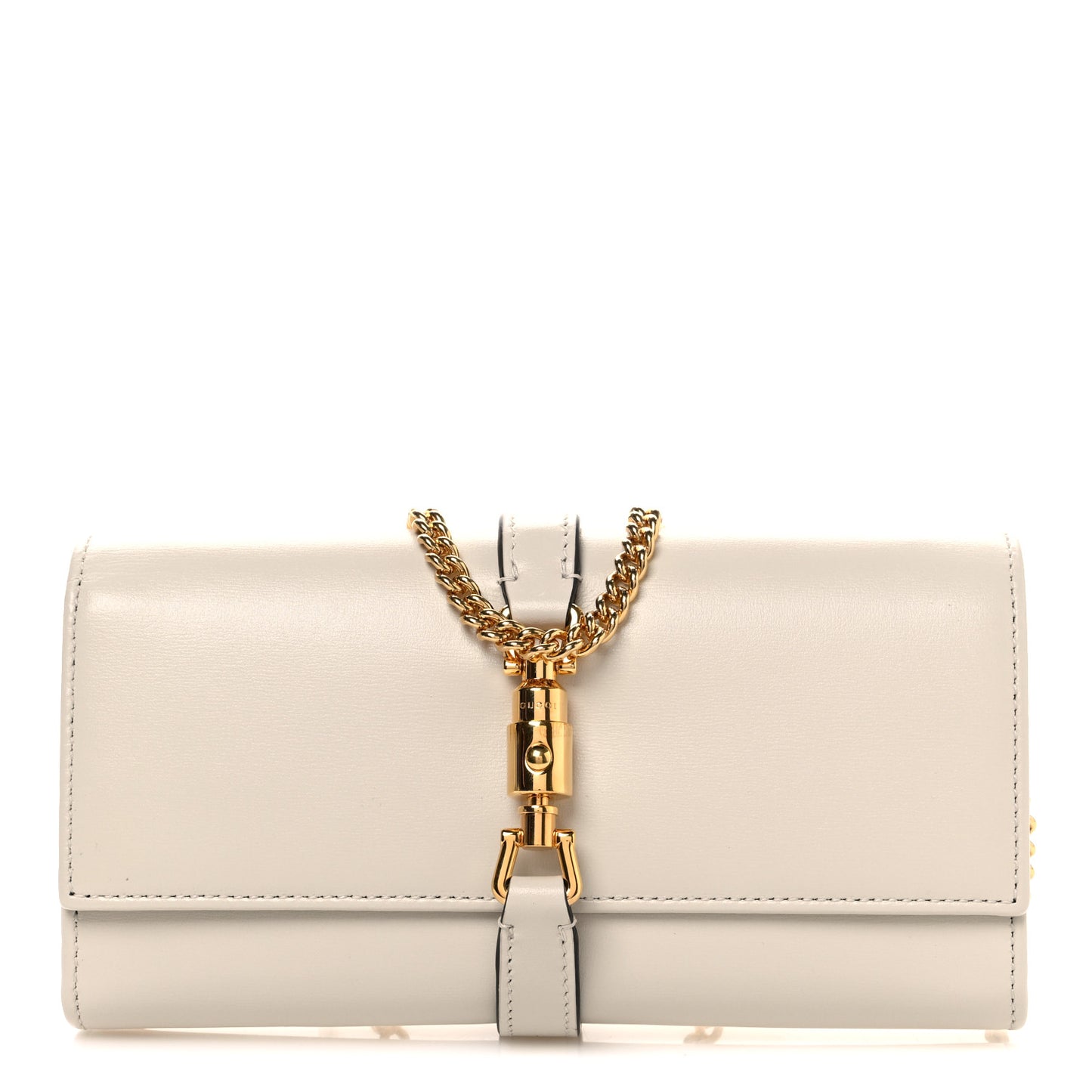 Calfskin Jackie 1961 Chain Wallet Mystic White