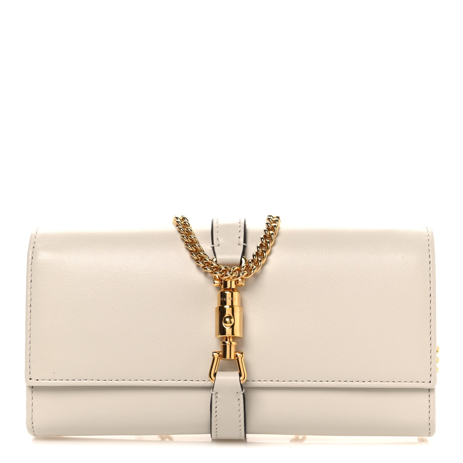 Gucci Calfskin Jackie 1961 Chain Wallet Mystic White 1 of 12
